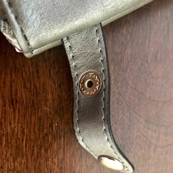 *CHASSE WELLS 1973* SILVER COLOR FAUX LEATHER INSERT FOR HANDBAG 12 x 10 x 3 - Picture 4 of 4